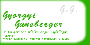 gyorgyi gunsberger business card